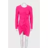 Pink draped dress with tag