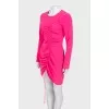 Pink draped dress with tag