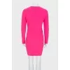 Pink draped dress with tag
