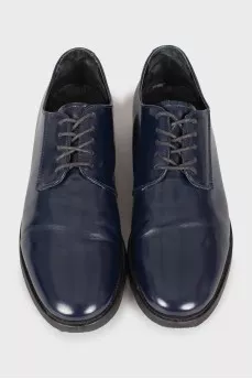 Dark blue lace-up shoes