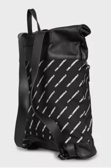 Combined backpack with brand logo