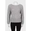 Knitted sheer sweater