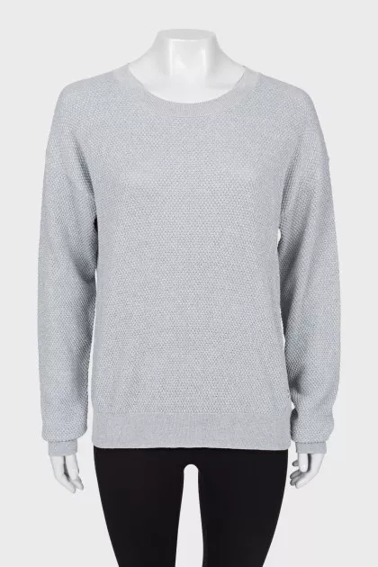 Gray jumper with lurex