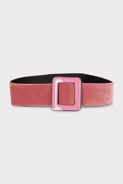 Velor belt with press studs