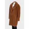 Straight-cut brown fur coat