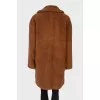 Straight-cut brown fur coat
