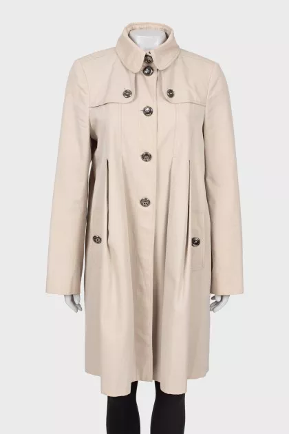 Relaxed beige trench coat