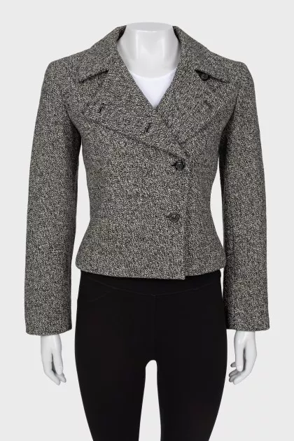 Cropped wool jacket