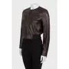 Cropped leather jacket