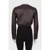 Cropped leather jacket