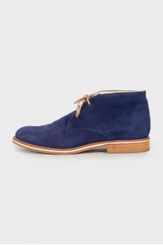 Blue lace-up shoes