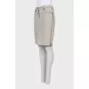 Light gray denim skirt