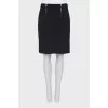 Black skirt with silver hardware