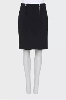 Black skirt with silver hardware