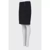 Black skirt with silver hardware