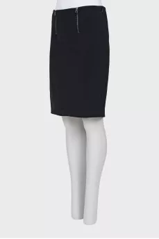 Black skirt with silver hardware
