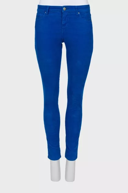 Corduroy blue jeans