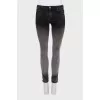 Corduroy jeans with gradient print