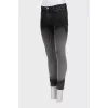 Corduroy jeans with gradient print