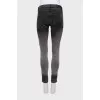 Corduroy jeans with gradient print