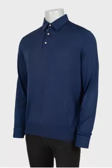 Men's blue silk jumper