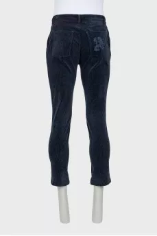 Men's blue corduroy trousers