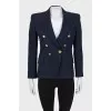 Wool jacket with golden buttons