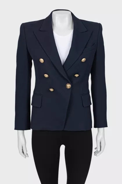 Wool jacket with golden buttons