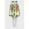 Full skirt in floral print