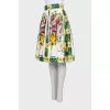 Full skirt in floral print