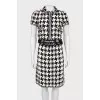 Black and white skirt suit