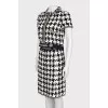 Black and white skirt suit