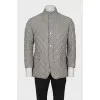 Men's gray quilted jacket