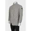 Men's gray quilted jacket