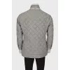 Men's gray quilted jacket