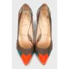 Pointed toe combination shoes