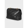 Quilted bag with gold hardware