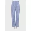 Striped straight trousers