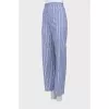Striped straight trousers
