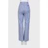 Striped straight trousers