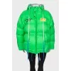 Padded jacket with logo on the back