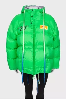 Padded jacket with logo on the back