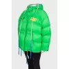 Padded jacket with logo on the back