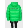 Padded jacket with logo on the back