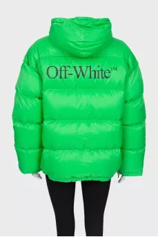 Padded jacket with logo on the back