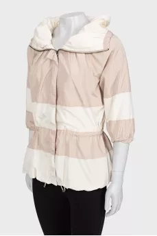 Two-color windbreaker with 3\4 sleeves