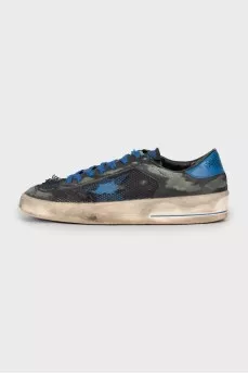 Men's two-tone leather sneakers