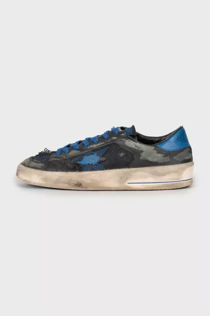 Men's two-tone leather sneakers