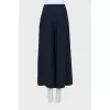 Navy blue draped culottes