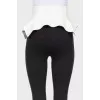 Leather peplum with silver hardware